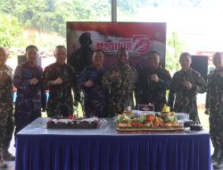 Brigif 4 Mar/BS Dapat Kejutan Spesial dari Dansatbrimob dan Dirpolairud Polda Lampung dalam rangka HUT ke – 79 Korps Marinir