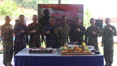Brigif 4 Mar/BS Dapat Kejutan Spesial dari Dansatbrimob dan Dirpolairud Polda Lampung dalam rangka HUT ke – 79 Korps Marinir