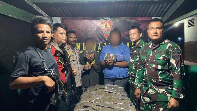 3,4 Kilogram Ganja Berhasil Diamankan Satgas Pamtas Yonif 131/Brajasakti di Perbatasan RI-PNG