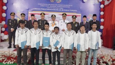 Ketua DPRD Tanjab Barat Hamdani SE Ikut Serahkan Remisi Bagi Warga Binaan Lapas Kuala Tungkal